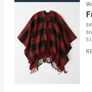 Abercrombie and Fitch Fringed Poncho